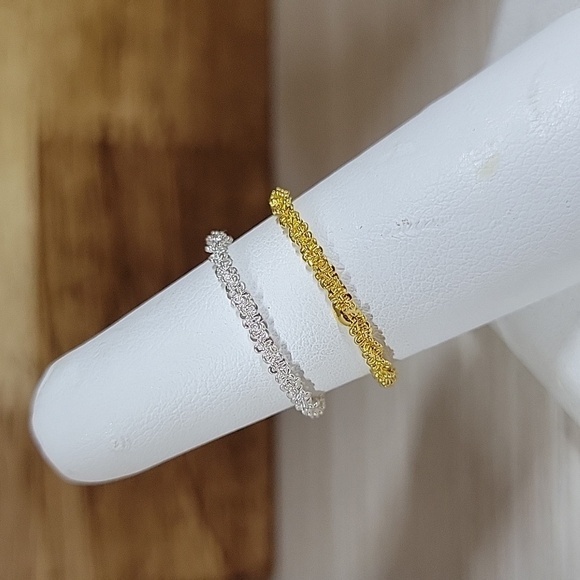 TINSEL SHIMMER CHAIN RINGS, choice of color - Picture 1 of 8